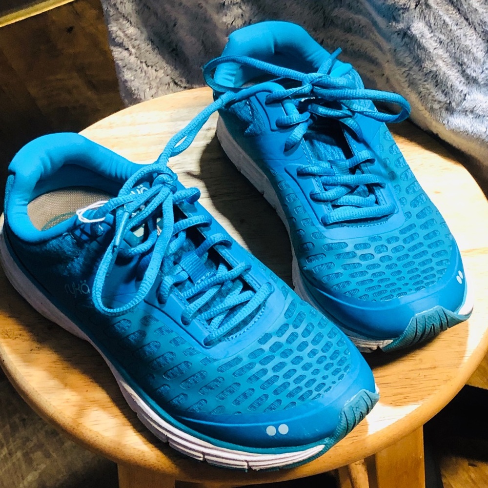 Blue running shoe